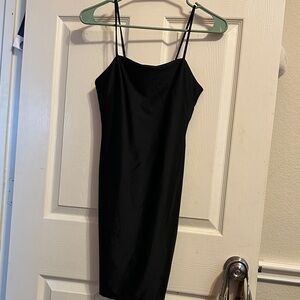 Elegant Black Spaghetti Strap Dress